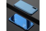 Чехол-книжка MyPads Clear View Cover для Huawei P30 Lite, Nova 4e, Honor 20 Lite (MAR-LX1M) с полупрозрачной пластиковой крышкой с зеркальной поверхностью синий