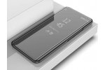 Чехол-книжка MyPads Clear View Cover для Huawei P30 Pro с полупрозрачной пластиковой крышкой с зеркальной поверхностью черный