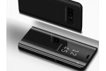 Чехол-книжка MyPads для Samsung Galaxy S10e с дизайном Clear View Cover с полупрозрачной пластиковой крышкой с зеркальной поверхностью черный