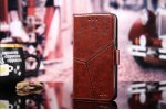 Фирменный чехол-книжка для Xiaomi Redmi Note 5 / Xiaomi Redmi Note 5 Pro из качественной импортной кожи прошитый по контуру с необычным геометрическим швом красный кирпичный