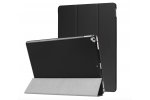Фирменный умный чехол самый тонкий в мире для планшета iPad Pro 12.9" 2017 / iPad Pro 12.9 2015 "Il Sottile" черный кожаный