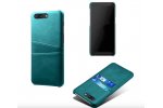 Фирменный чехол задняя накладка панель бампер для BlackBerry Leap Z20 из качественной импортной кожи с отделениями для банковских карт мужской женский зеленый