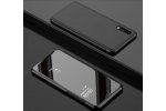 Чехол-книжка MyPads для Samsung Galaxy S8 Plus SM-G955 с дизайном Clear View Cover с полупрозрачной пластиковой крышкой с зеркальной поверхностью черный