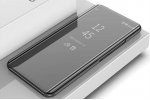 Чехол-книжка MyPads для Samsung Galaxy S8 SM-G9500 с дизайном Clear View Cover с полупрозрачной пластиковой крышкой с зеркальной поверхностью черный