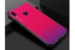 Фирменный ультра-тонкий силиконовый чехол-бампер для Huawei Nova 3e 4/128GB с закаленным стеклом на заднюю крышку телефона «тематика Градиент» розовый