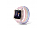 Сменный тканевый ремешок для умных смарт-часов HUAWEI WATCH KIDS 4 Pro из ультра-прочного плотного качественного нейлона с дизайном «Спорт» радужный, 22мм