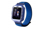 Сменный тканевый ремешок для умных смарт-часов HUAWEI WATCH KIDS 4 Pro из ультра-прочного плотного качественного нейлона с дизайном «Спорт» синий