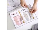 Мраморные парные кружки для неё и для него MyPads M-t0020 Mr Mrs с крышкой и ложкой подарок родителям двойняшкам молодоженам на свадьбу на девичник на серебряную ситцевую фарфоровую свадьбу на год совместной жизни на годовщину отношений 14 февраля 