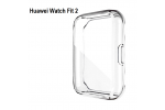 Защитный бампер-чехол MyPads Protect из тончайшего и прочного силикона для Huawei Watch Fit 2 с противоударными свойствами прозрачный