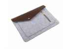Чехол-сумка-папка MyPads Cerniera di Feltro для планшета Nomi C07009 из войлока-фетра, с дополнительным отделением на молнии, для аксессуаров серый