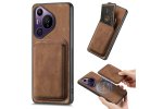 Чехол MyPads для Huawei Pura 70 Pro (Хуавей Пура 70 Про) с окном, высококачественная кожа, защита объектива