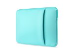 Чехол-папка-футляр-конверт на молнии MyPads M146-286 для ноутбуков Lenovo Xiaomi MSI Macbook 11.6/12.1/12.5/12.6/13.3/14.1/15.4/15.6/16 из качественной хлопковой ткани с отделением для планшета голубая