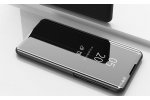 Чехол-книжка MyPads Clear View Cover для Xiaomi POCO X3 / X3 NFC / X3 Pro с полупрозрачной пластиковой крышкой с зеркальной поверхностью черный
