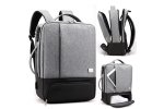 Рюкзак-сумка MyPads M62013 трансформер 2 в 1 из нейлоновой ткани для ноутбука Irbis Acer Lenovo Prestigio Xiaomi Digma 16 / 15.6 / 15.4 / 14.0 / 14.1 с USB и кодовым замком с отдельным отделением отсеком для хранения обуви мужской женский светло-серый