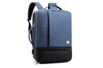 Рюкзак-сумка MyPads M62013 трансформер 2 в 1 из нейлоновой непромокаемой ткани для ноутбука Huawei Honor MSI Lenovo HP Acer 16 / 15.6 / 15.4 / 14.0 / 14.1 дюйма с USB и кодовым замком с отдельным отделением отсеком для хранения обуви мужской женский синий