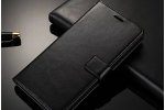 Фирменный чехол-книжка для ZTE Blade 20smart из качественной импортной кожи с подставкой застёжкой и визитницей черный