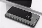 Чехол-книжка MyPads для Samsung Galaxy A51 SM-A515F (2020) с дизайном Clear View Cover с полупрозрачной пластиковой крышкой с зеркальной поверхностью черный