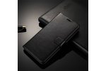 Фирменный чехол-книжка для ZTE Blade A7 2020 из качественной импортной кожи с подставкой застёжкой и визитницей черный